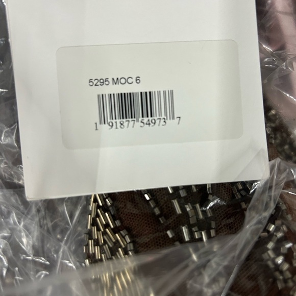 Mac Duggal 5295 NWT BEADED LONG SLEEVE WRAP OVER MIDI DRESS - Picture 10 of 16